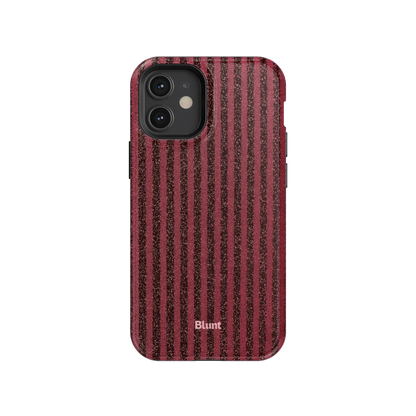 Red Sparkle Stripe iPhone Case