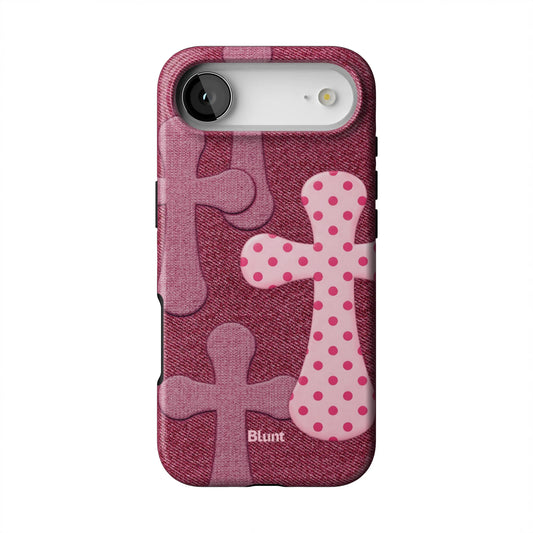 Pink-Polka-Patch-iphone-case-iPhone 17 Air-1