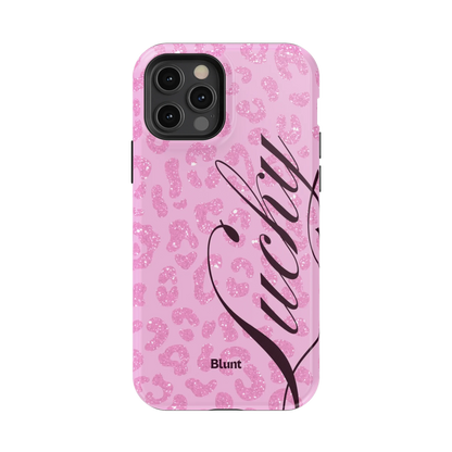 Pink Cheetah Lucky iPhone Case