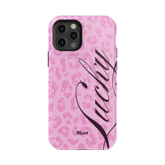Pink Cheetah Lucky iPhone Case