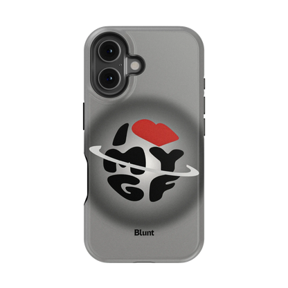 Grey Aura Girlfriend iPhone Case