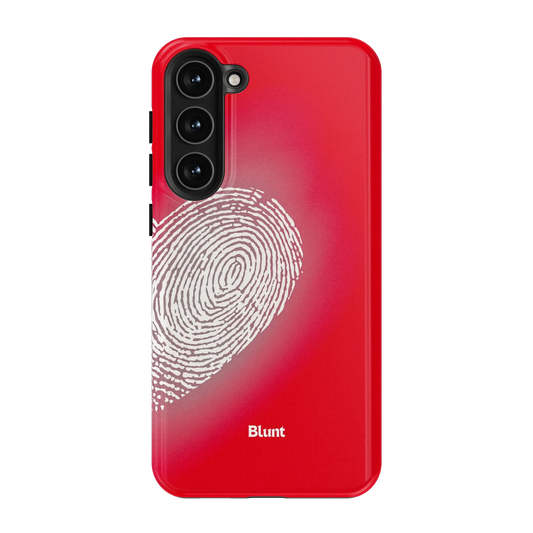 Heart Print Red Samsung Case