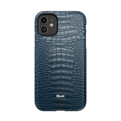 Navy Croc iPhone Case