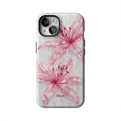Pink-Floral-Luster-iphone-case-iPhone 13-1