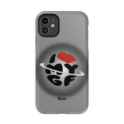 Grey Aura Girlfriend iPhone Case