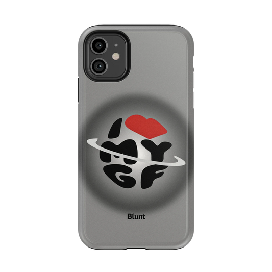 Grey Aura Girlfriend iPhone Case