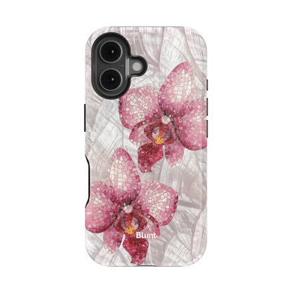 Pink Mosaic Orchids iPhone Case