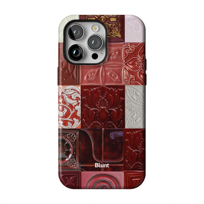 Checkered-Rouge-iphone-case-iPhone 14 Pro Max-1