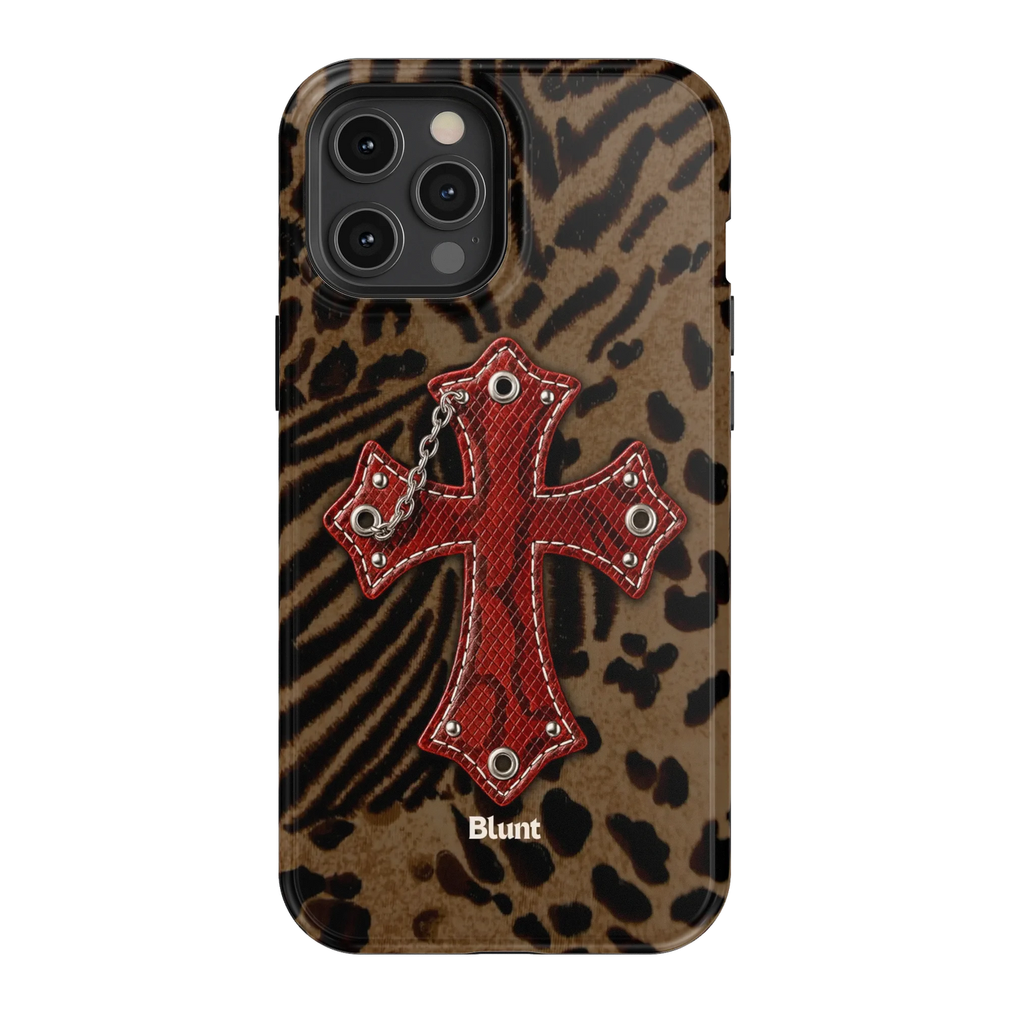 Leopard Red Cross iPhone Case