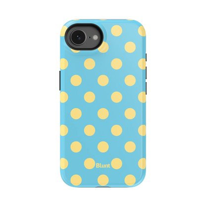 Blue Butter Polka iPhone Case