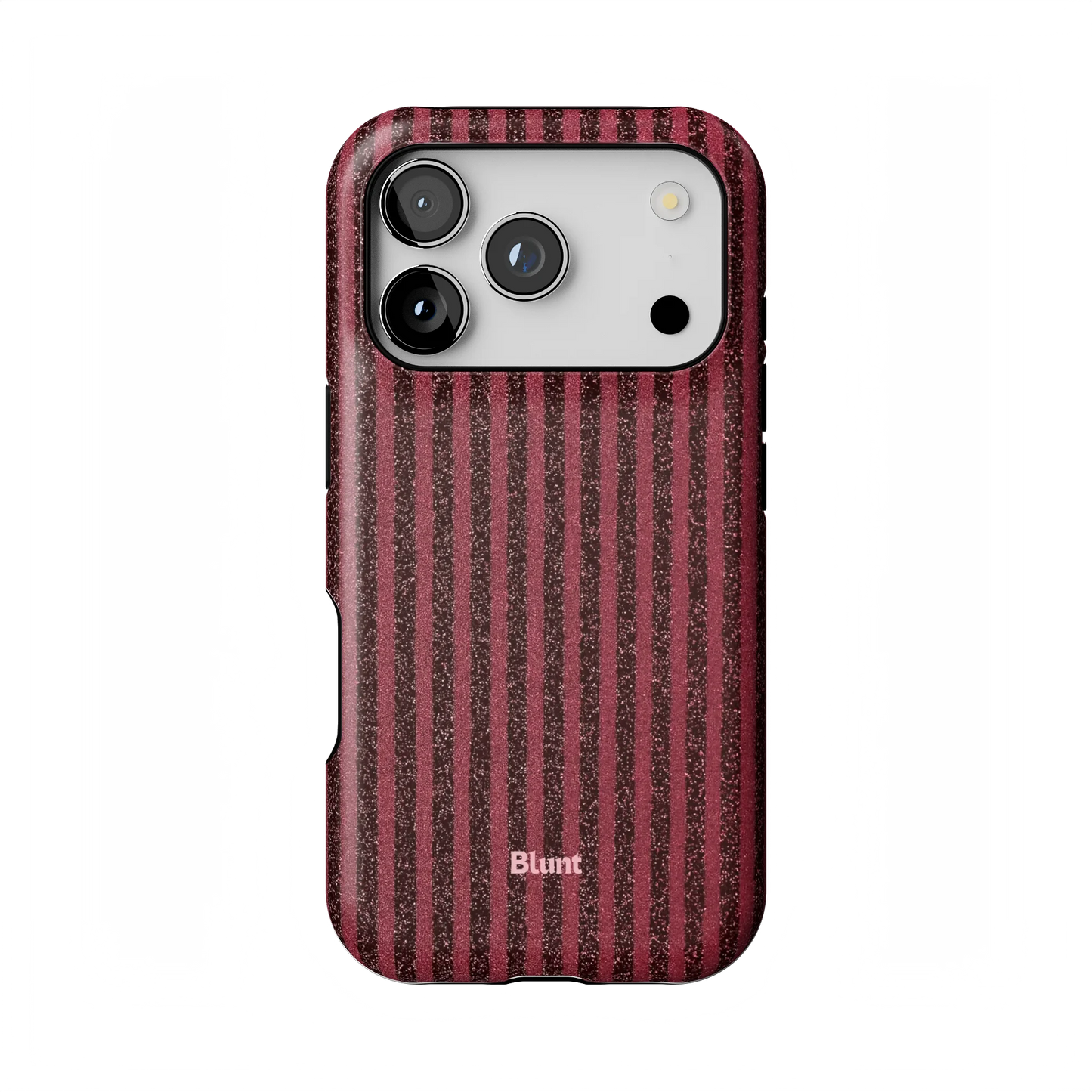 Red Sparkle Stripe iPhone Case