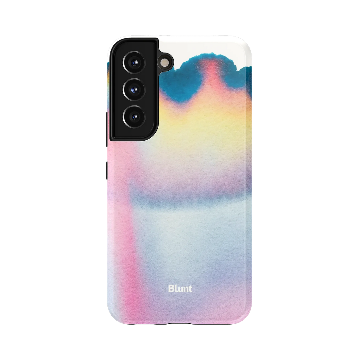Soft Haze Samsung Case: a vibrant auradrip with pink, blue, and yellow hues
