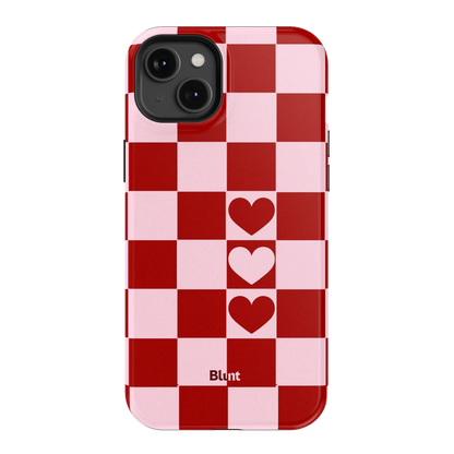 Checker Love iPhone Case