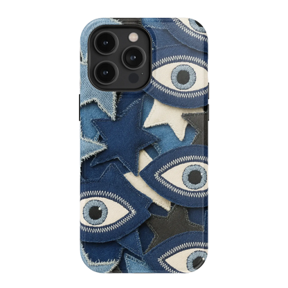 Evil Eye Denim iPhone Case