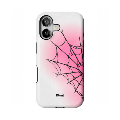 White Pink Web iPhone Case