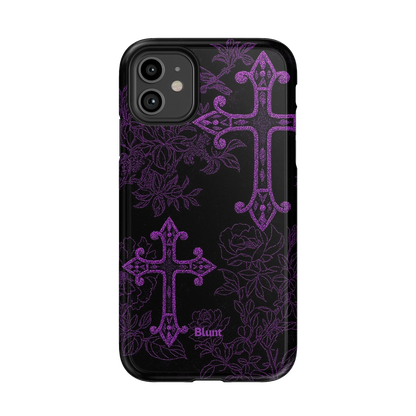 Purple Cross iPhone Case