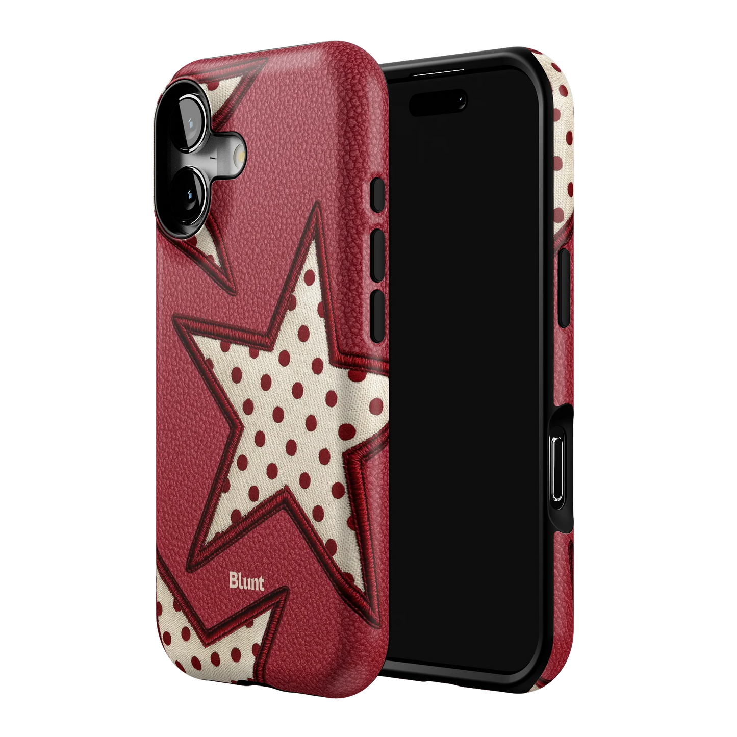 Cherry Polka Star iPhone Case