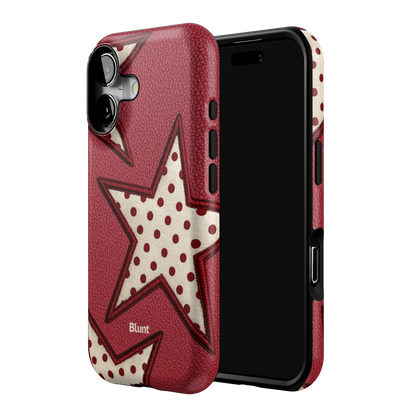 Cherry Polka Star iPhone Case