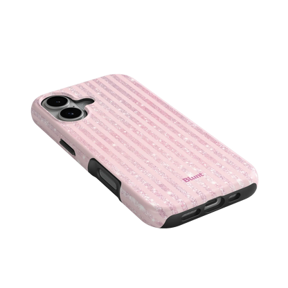 Pink Champagne Stripe iPhone Case