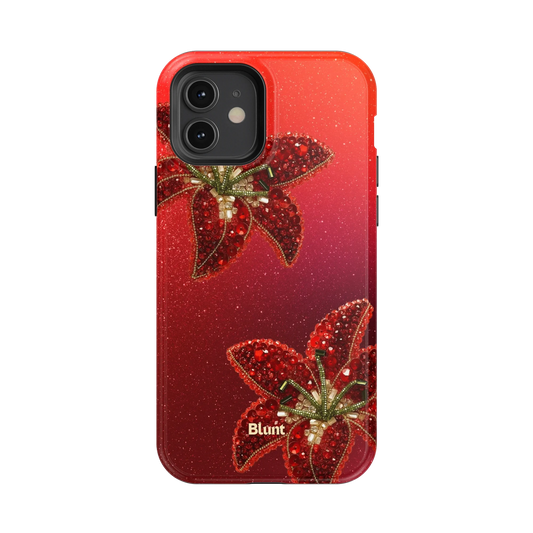 Scarlet Petals iPhone Case