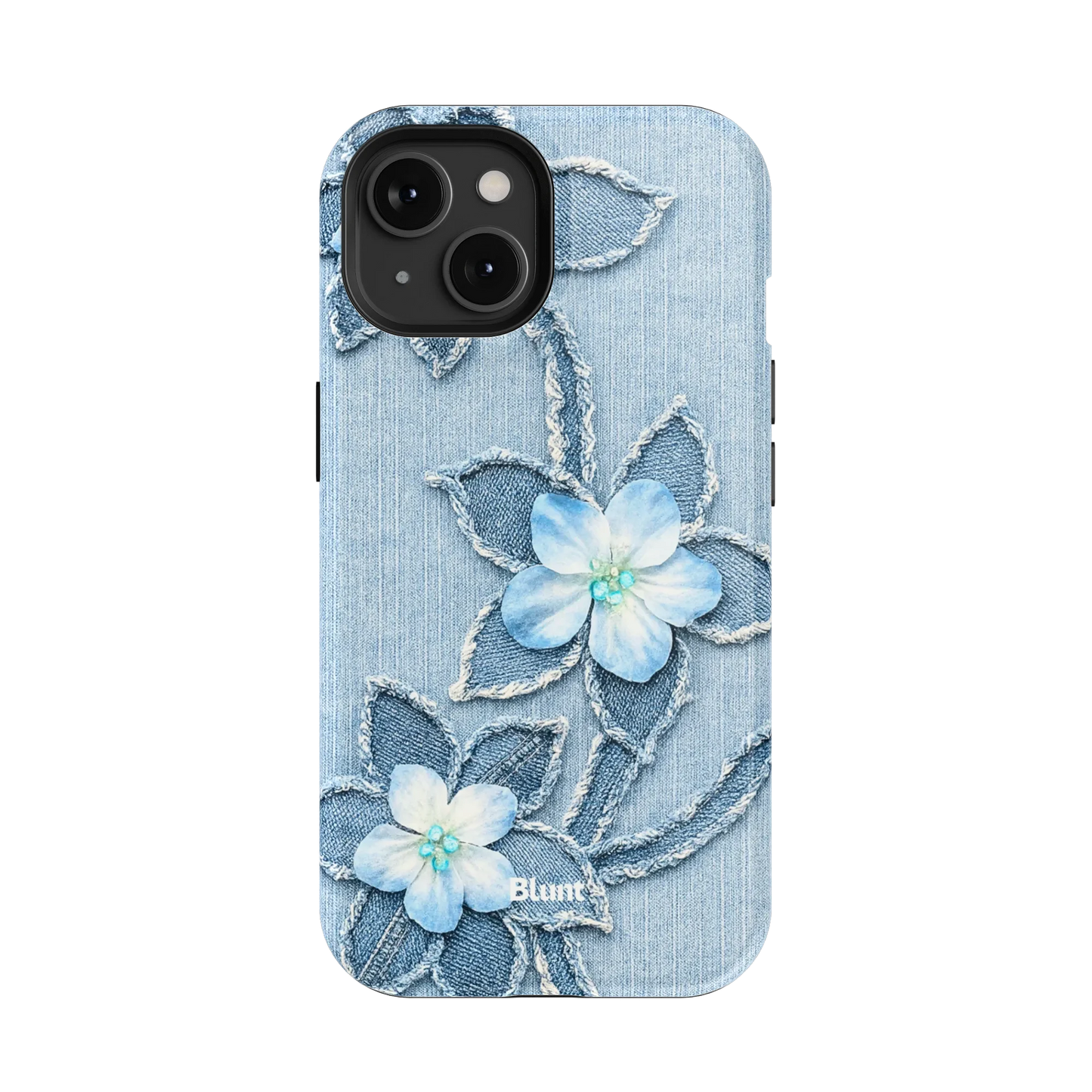 Denim Blue Bloom iPhone Case