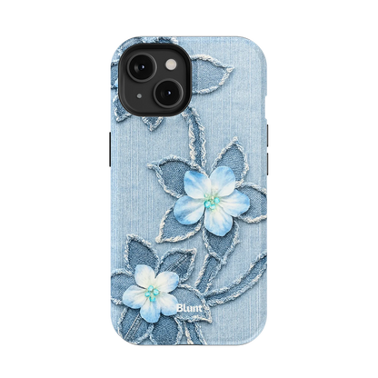 Denim Blue Bloom iPhone Case