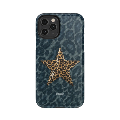 Denim Cheetah iPhone Case