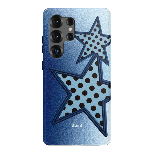 Blue Polka Star Samsung Case