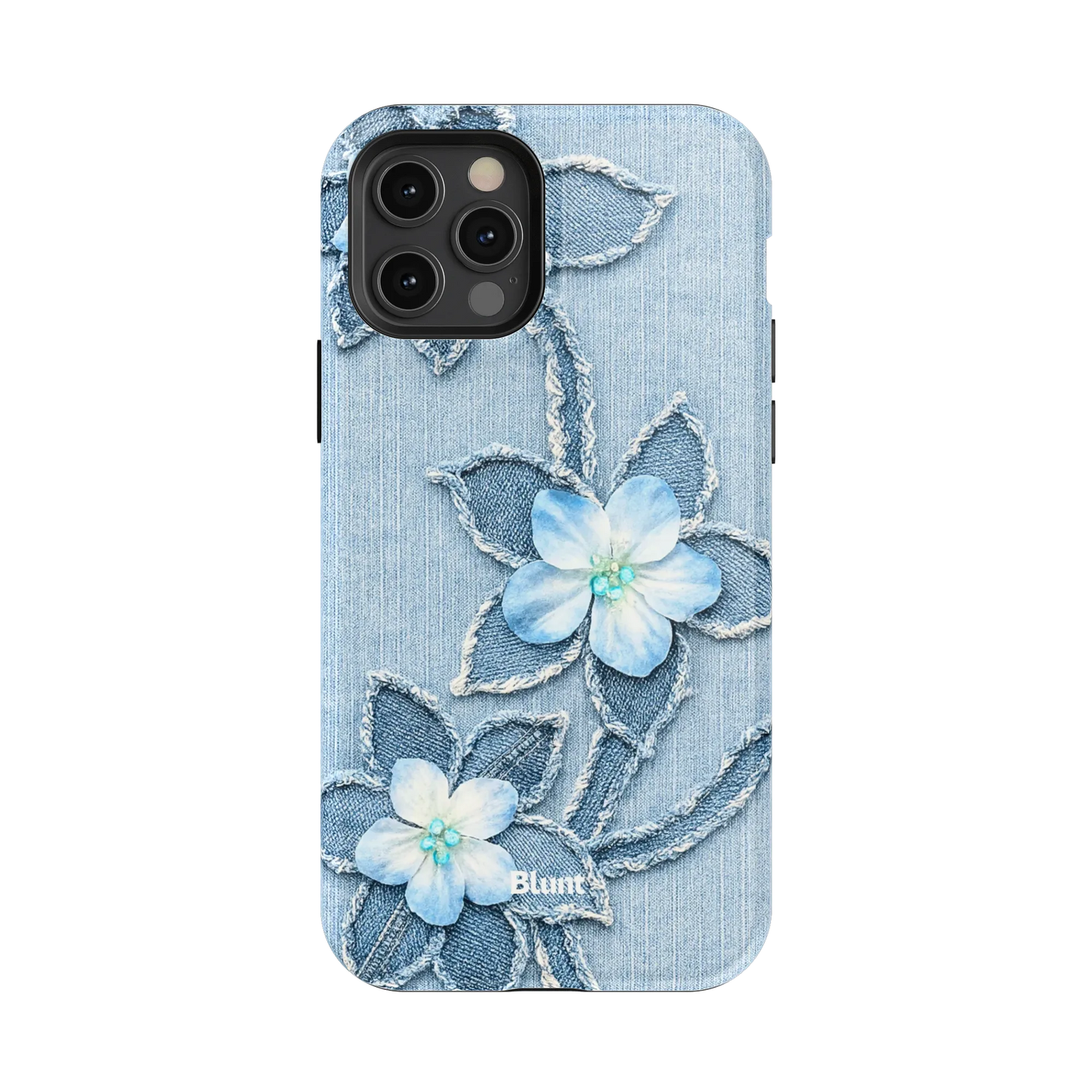Denim Blue Bloom iPhone Case