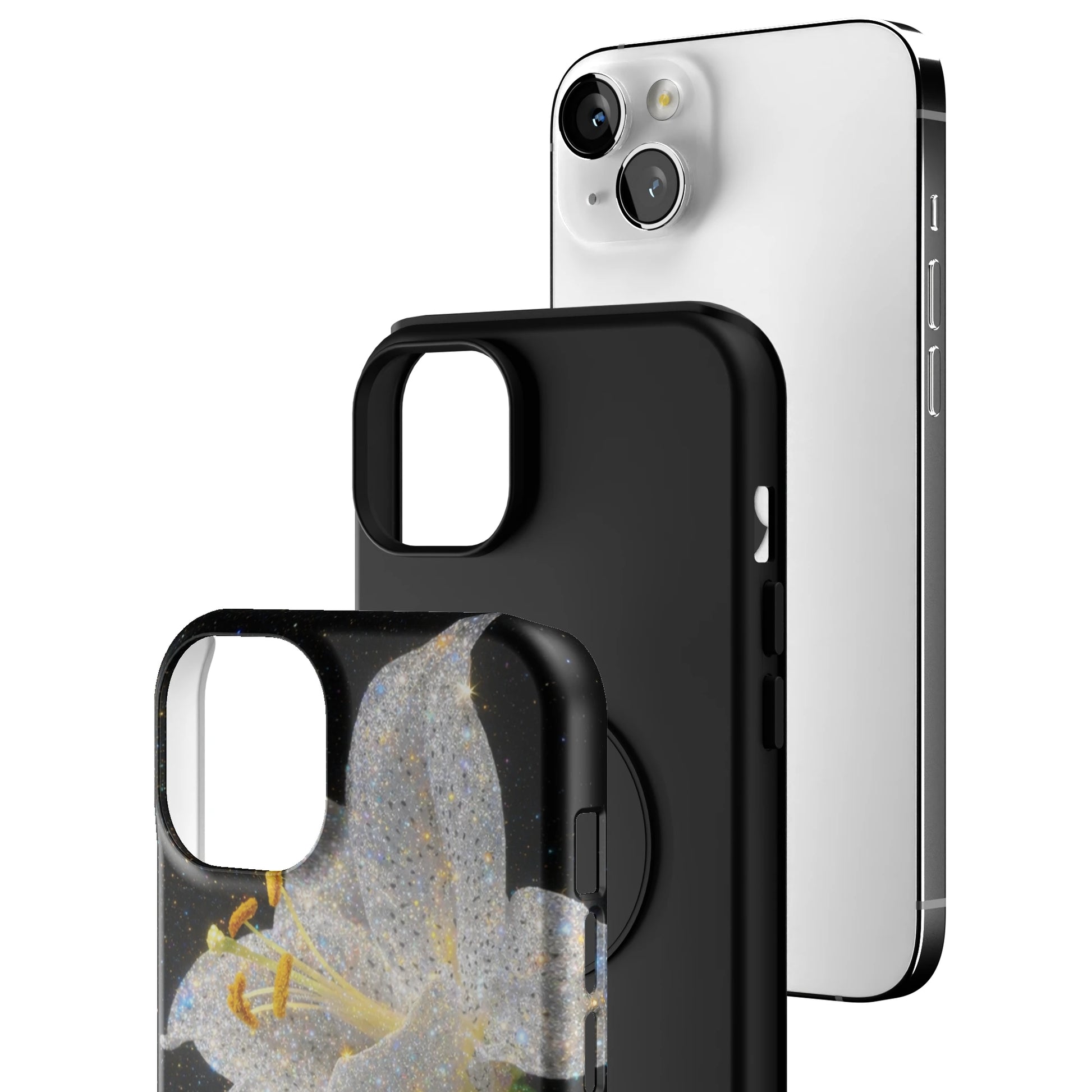 Eclipse Orchid in White iPhone Case gallery - Iphone_14_Mini_Air_Plus_3