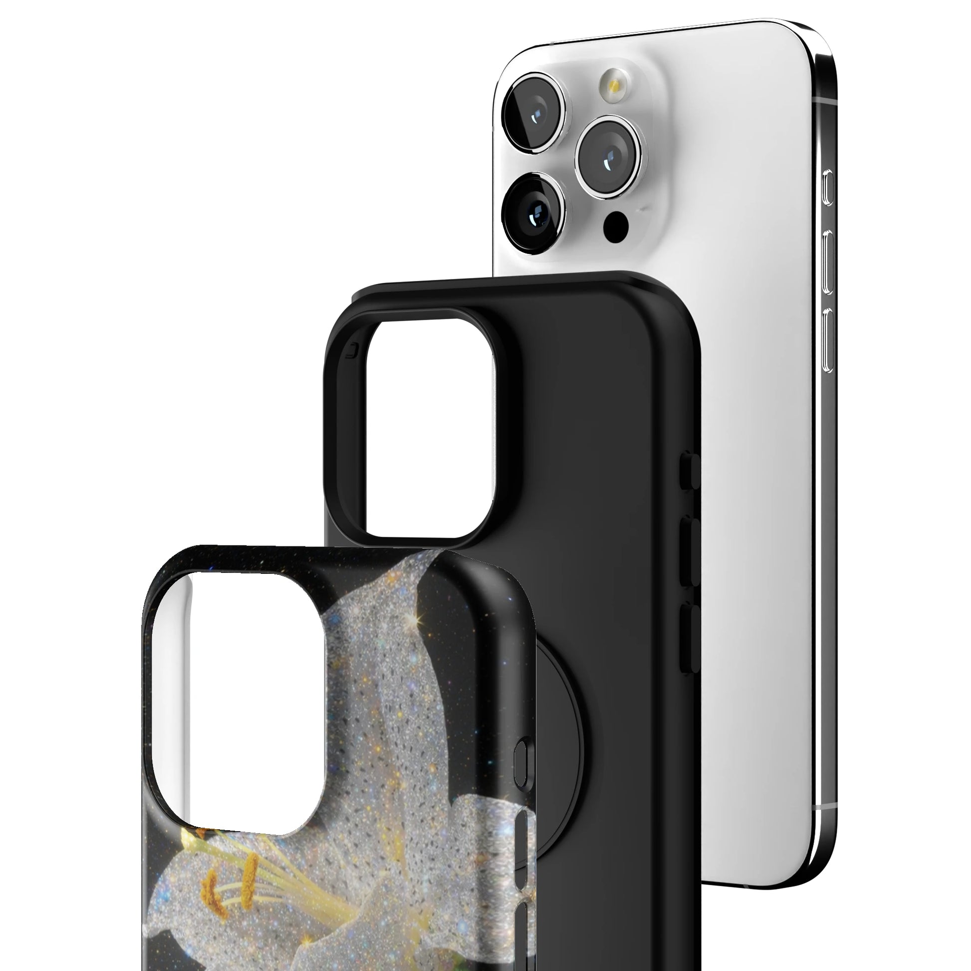 Eclipse Orchid in White iPhone Case gallery - Iphone_15_Pro_Max_3