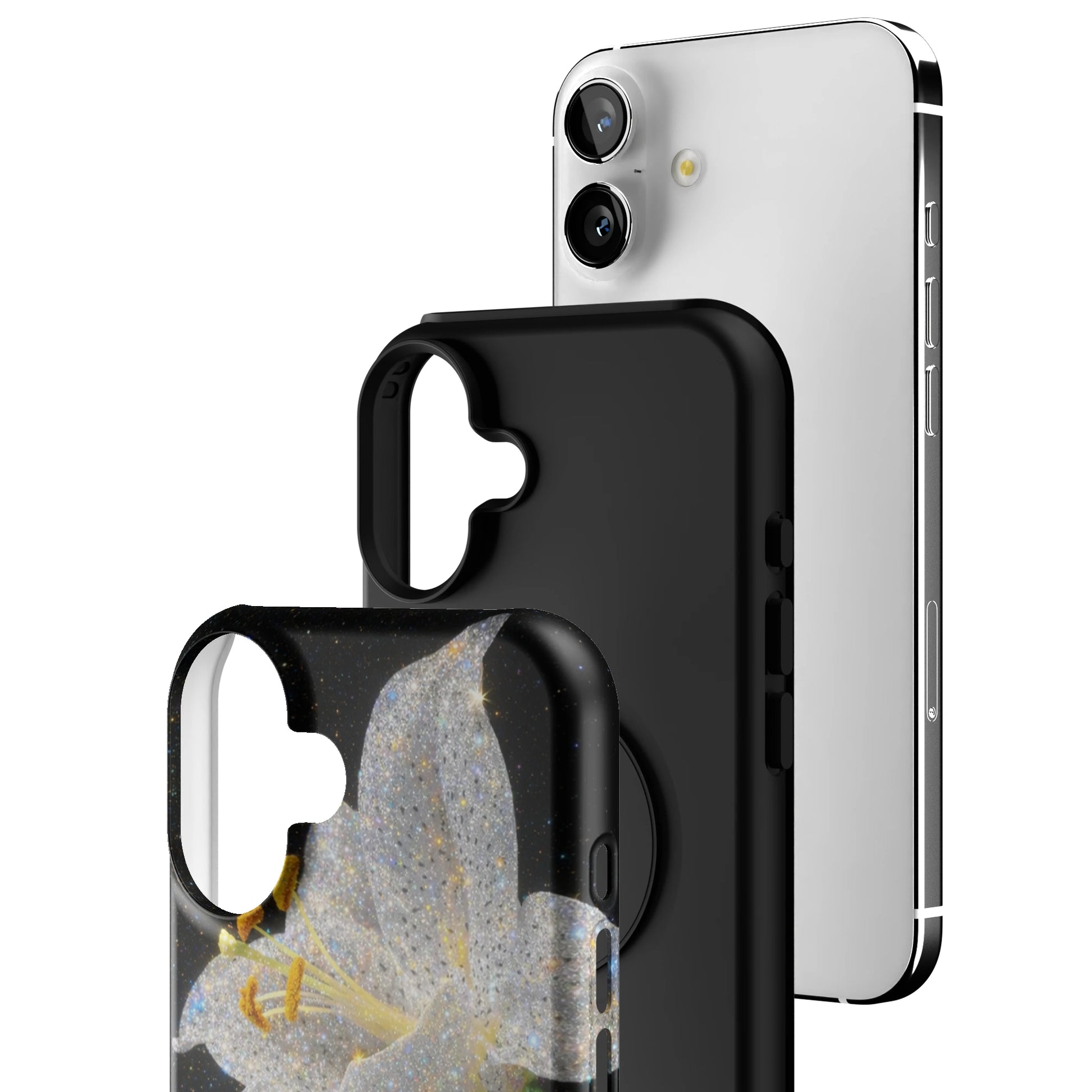 Eclipse Orchid in White iPhone Case gallery - Iphone_16_Mini_Air_Plus_3