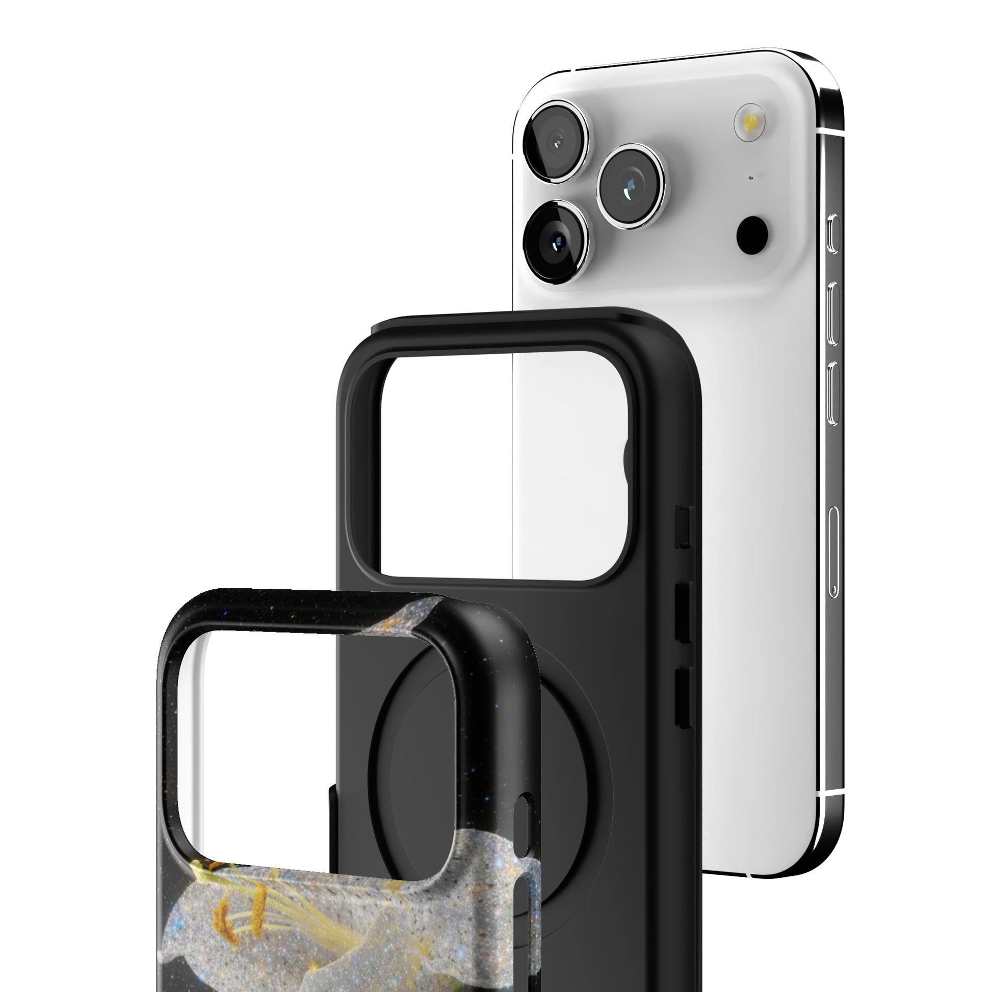 Eclipse Orchid in White iPhone Case gallery - Iphone_17_Pro_3