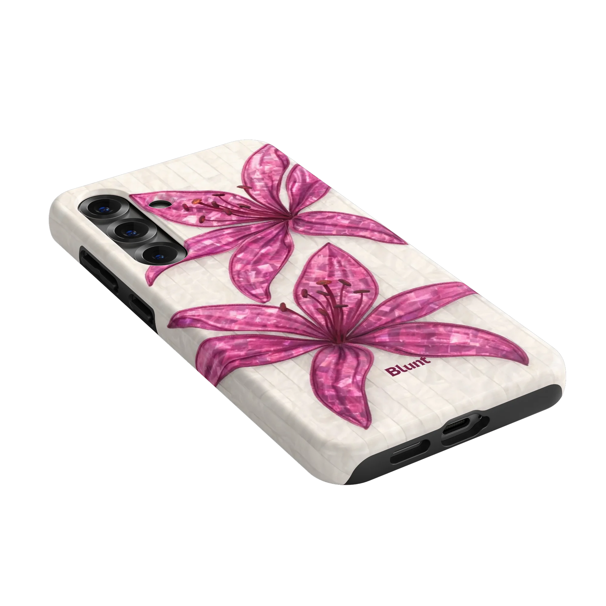 Purple-Floral-Luster-samsung-case-S25 Plus-2