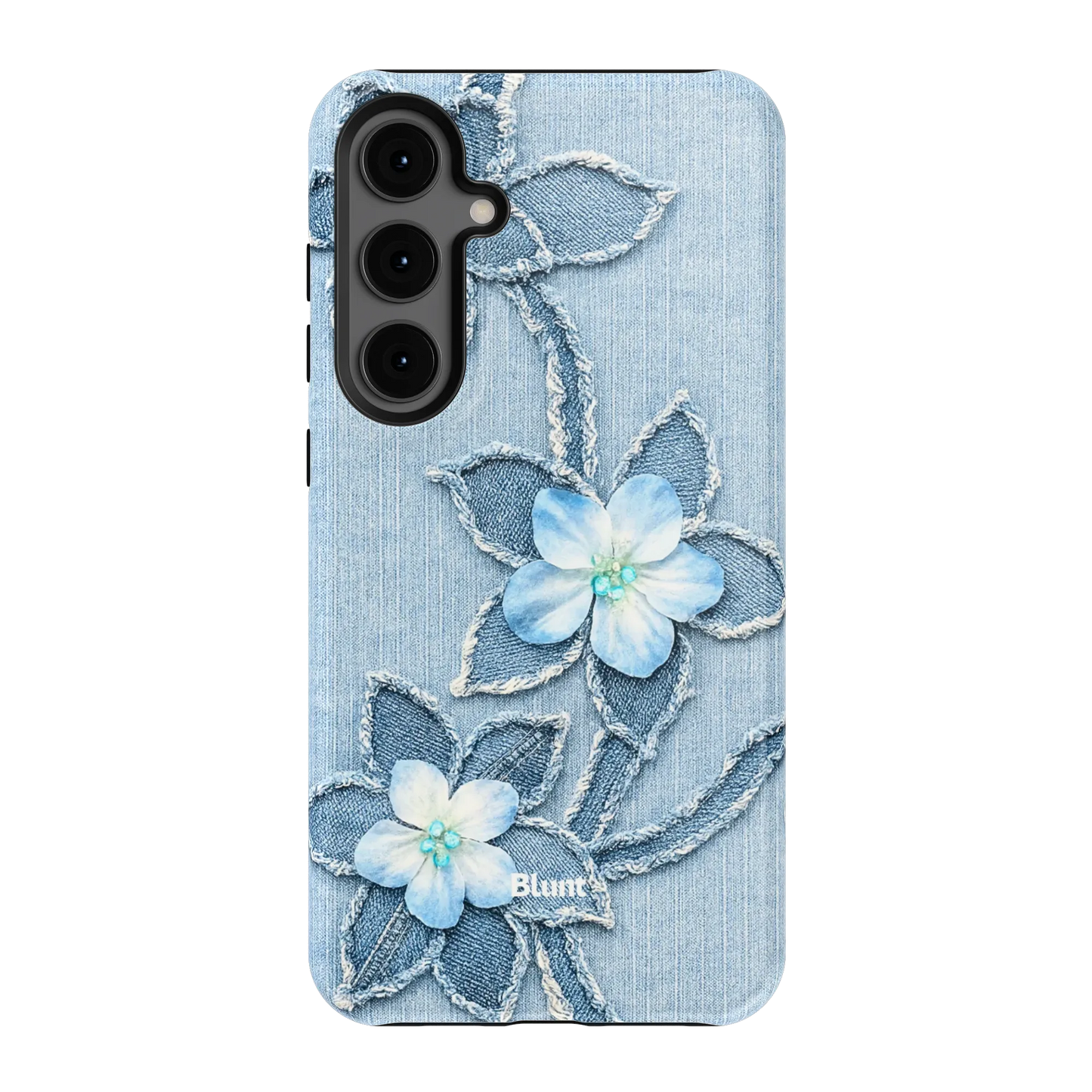 Denim Blue Bloom Samsung Case
