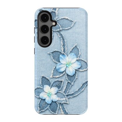 Denim Blue Bloom Samsung Case