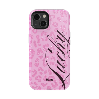 Pink Cheetah Lucky iPhone Case