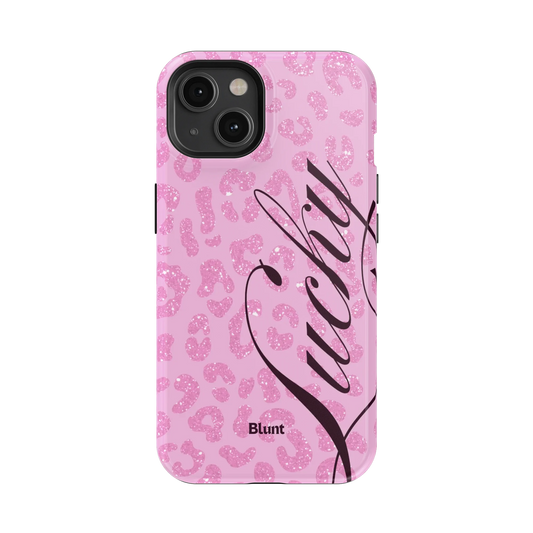 Pink Cheetah Lucky iPhone Case