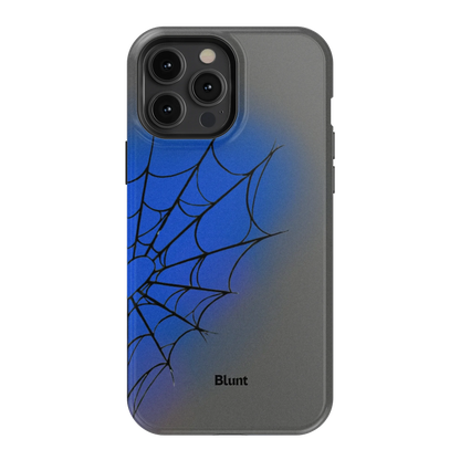 Grey Blue Web iPhone Case