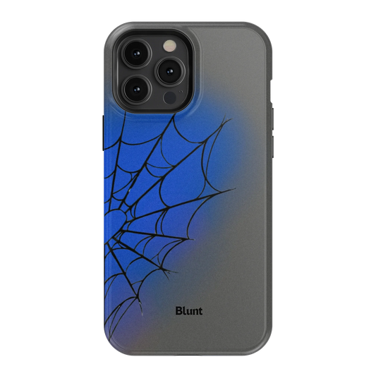 Grey Blue Web iPhone Case