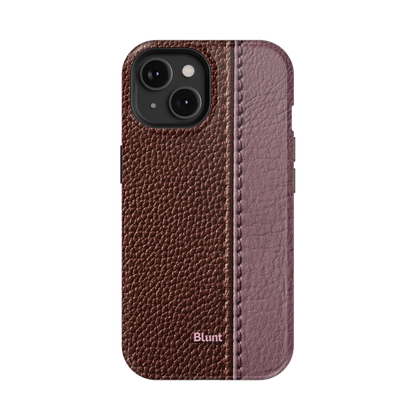 Maroon Grain iPhone Case