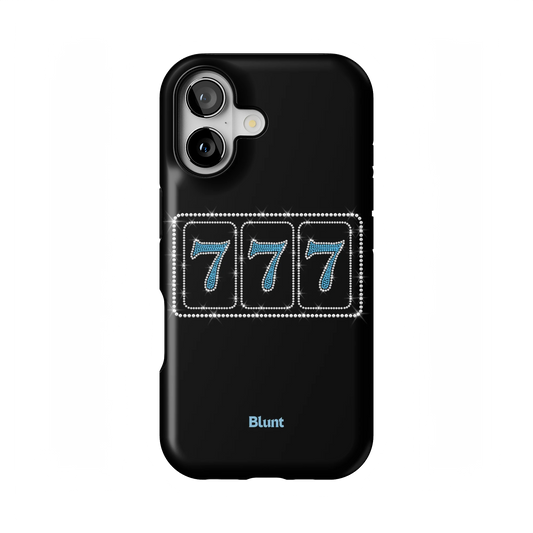 Blue Lucky 777 iPhone Case