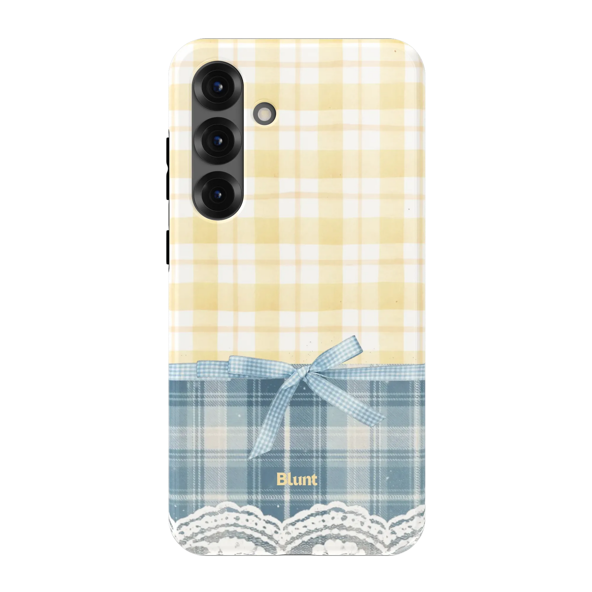Blue-Lemonplaid-samsung-case-S25 Plus-1