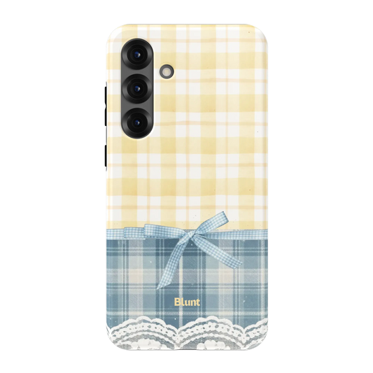 Blue-Lemonplaid-samsung-case-S25 Plus-1
