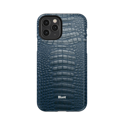 Navy Croc iPhone Case