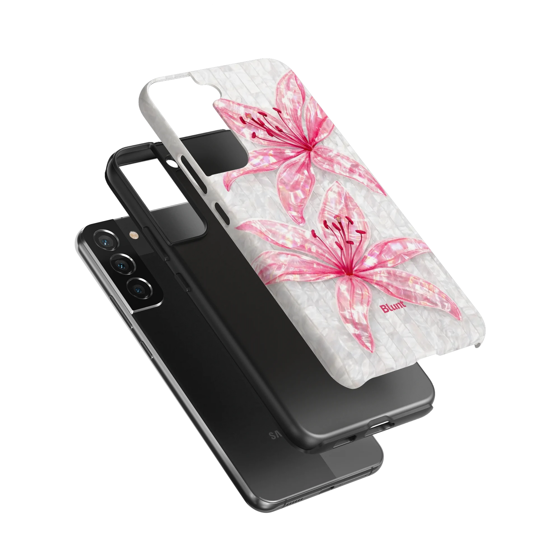Pink-Floral-Luster-samsung-case-S22 Plus-3