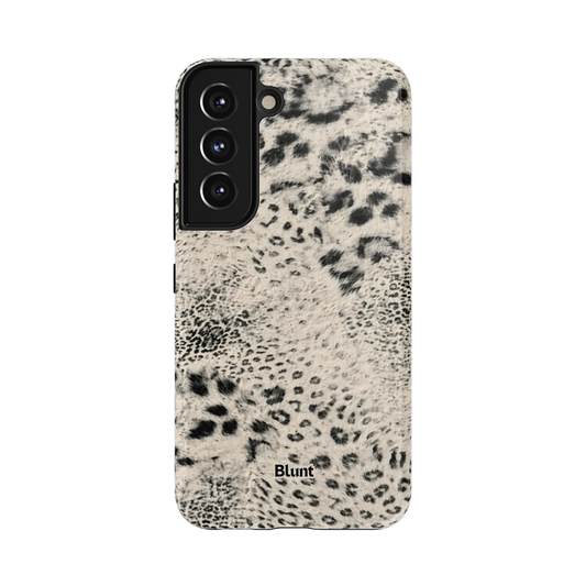 Arctic Ferine Samsung Case: a textured animal print with black spots on white fur
