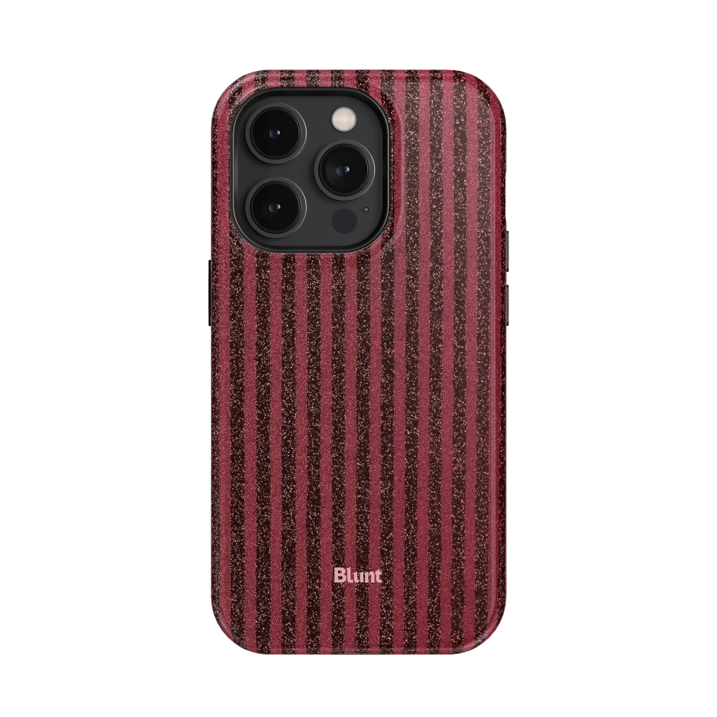 Red Sparkle Stripe iPhone Case
