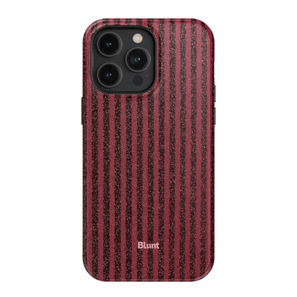 Red Sparkle Stripe iPhone Case