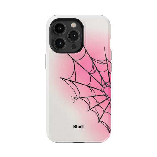 White Pink Web iPhone Case